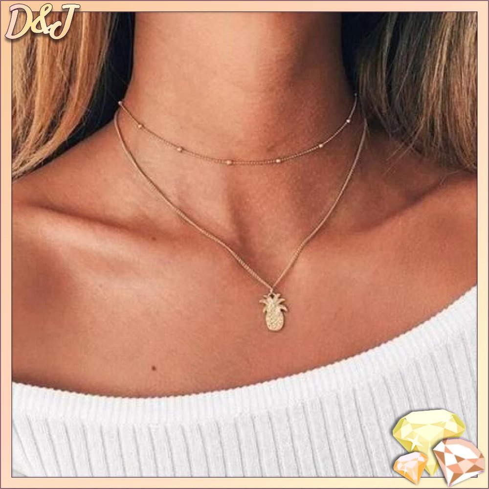 ๐โจ Pinapple Layer Necklace - Picture 1 of 4